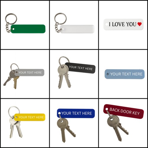 Personalised keyring fob tag - keyring,