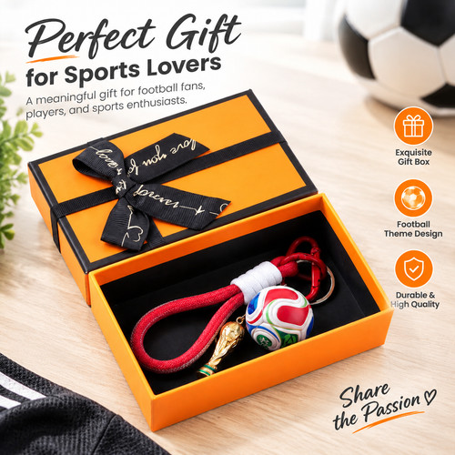 Mini football keyring trophy - football,
