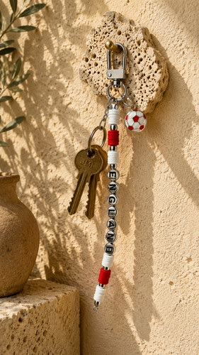 Personalised football keyring - personalised,