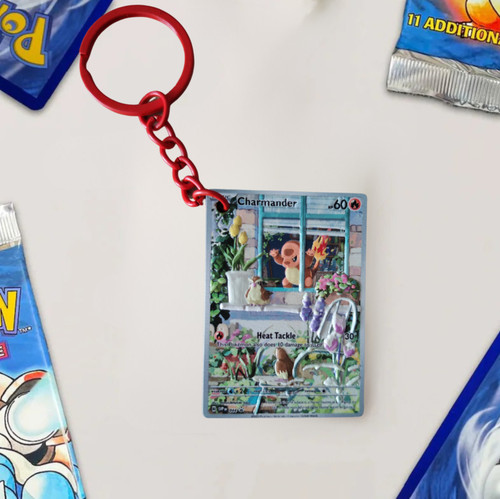 Pokémon card inspired keyring - inspired,