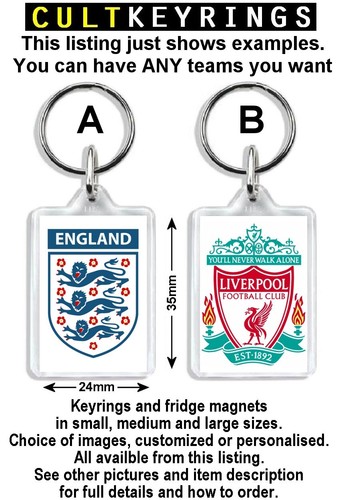 Football team emblems keyring - football,