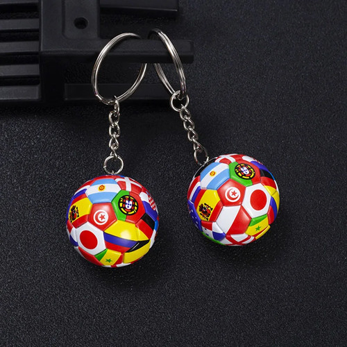 Football flag keychain country - keychain,