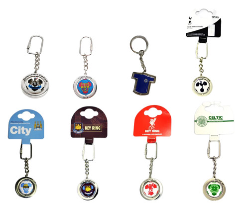 Football team spinner keyring - football,
