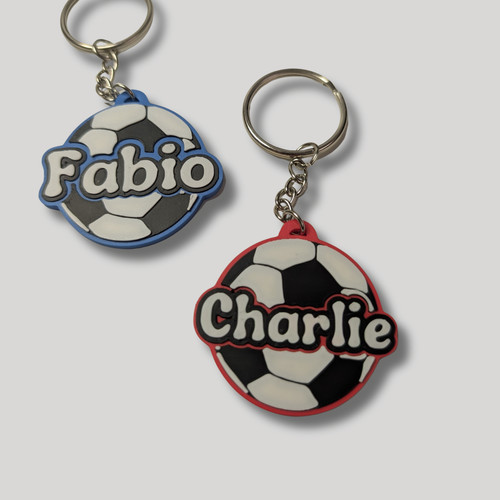Personalised football keyring - personalised,